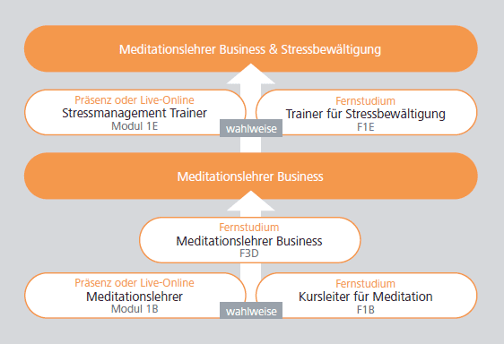 Ausbildungsübersicht Meditationslehrer Business Stressbewaeltigung